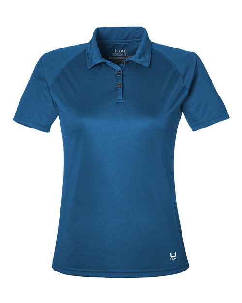 HUK Women's LoPro Solid Performance Polo - H612L03 - EMBROIDERED