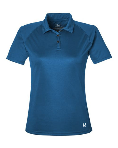 HUK Women's LoPro Solid Performance Polo - H612L03 - EMBROIDERED