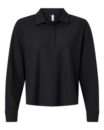 Adidas Women's Beyond Long Sleeve Loose Polo - A1008 - EMBROIDERED