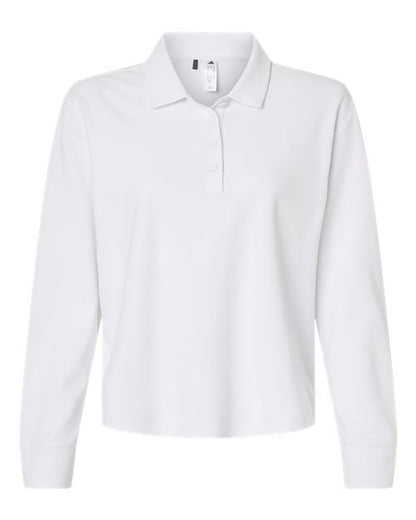 Adidas Women's Beyond Long Sleeve Loose Polo - A1008 - EMBROIDERED