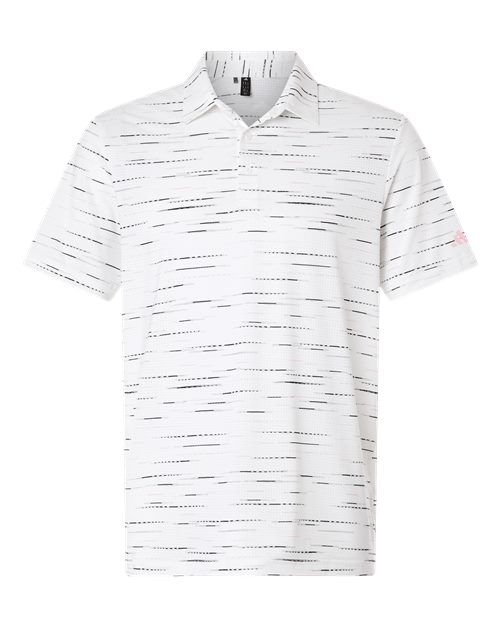 Adidas Men's Ultimate365 Mesh Glimmer Print Polo - A2015 - EMBROIDERED