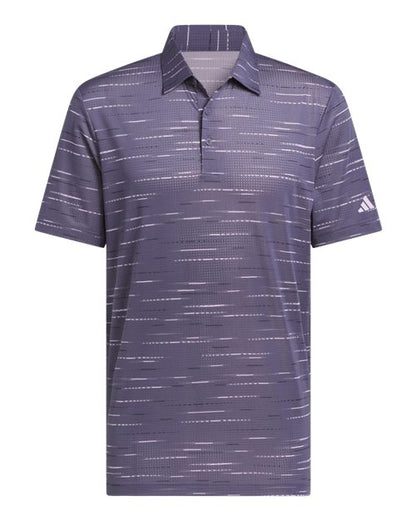 Adidas Men's Ultimate365 Mesh Glimmer Print Polo - A2015 - EMBROIDERED