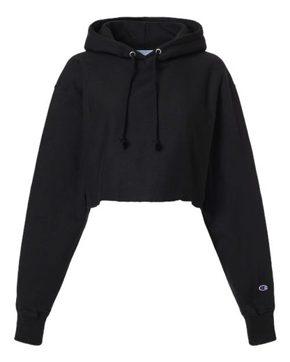 Champion Women's Reverse Weave® Hooded Cropped Sweatshirt - RW01W - EMBROIDERED