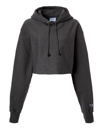 Champion Women's Reverse Weave® Hooded Cropped Sweatshirt - RW01W - EMBROIDERED