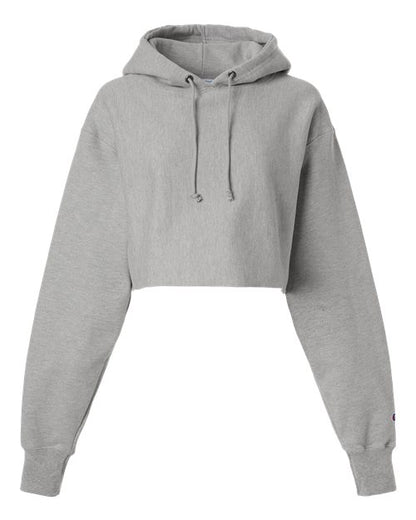 Champion Women's Reverse Weave® Hooded Cropped Sweatshirt - RW01W - EMBROIDERED