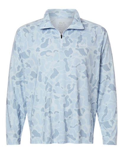 HUK Men's Airweight KC Printed Quarter-Zip Pullover - H1200720 - EMBROIDERED
