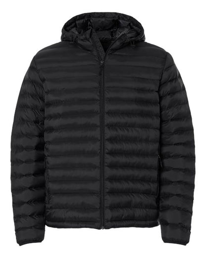 Weatherproof Men's Lightweight Poly-filled Hooded Puffer Jacket - 26715 - EMBROIDERED