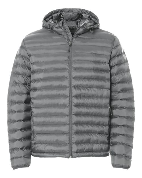 Weatherproof Men's Lightweight Poly-filled Hooded Puffer Jacket - 26715 - EMBROIDERED