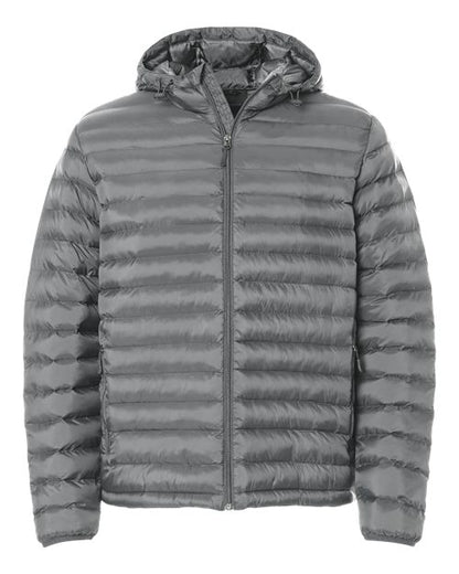 Weatherproof Men's Lightweight Poly-filled Hooded Puffer Jacket - 26715 - EMBROIDERED