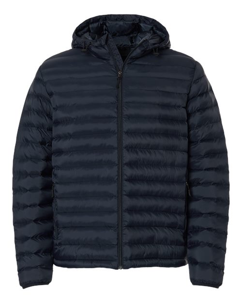 Weatherproof Men's Lightweight Poly-filled Hooded Puffer Jacket - 26715 - EMBROIDERED