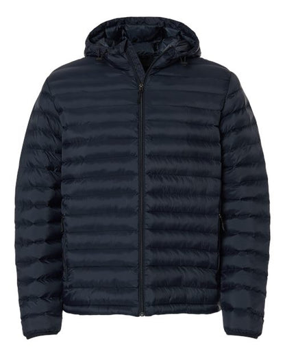 Weatherproof Men's Lightweight Poly-filled Hooded Puffer Jacket - 26715 - EMBROIDERED