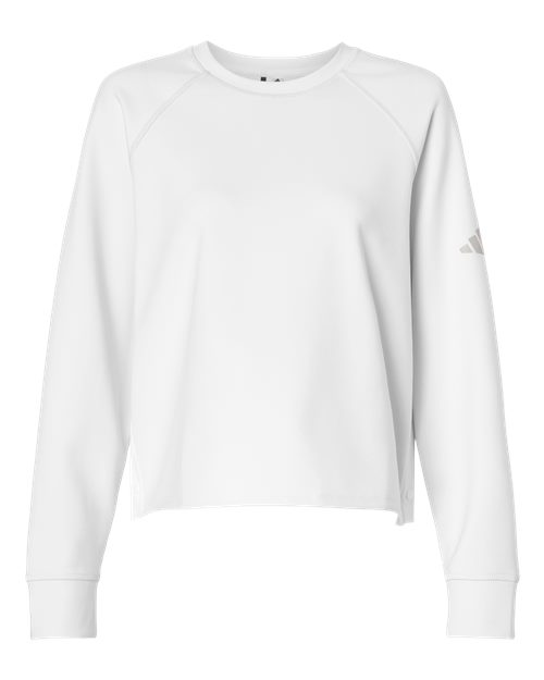 Adidas Women's Beyond Side-Snap Crewneck Sweatshirt - A1014 - EMBROIDERED