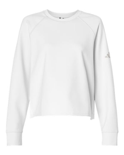 Adidas Women's Beyond Side-Snap Crewneck Sweatshirt - A1014 - EMBROIDERED