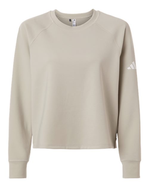 Adidas Women's Beyond Side-Snap Crewneck Sweatshirt - A1014 - EMBROIDERED