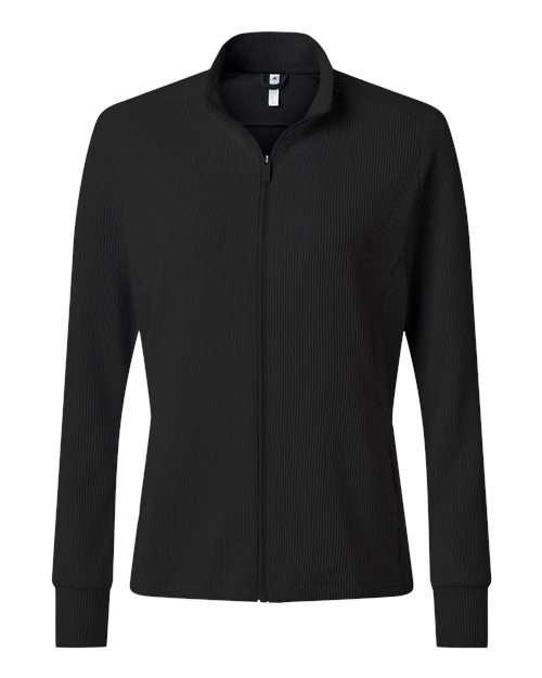 Adidas Women's Performance Textured Full-Zip Jacket - A1015 - EMBROIDERED