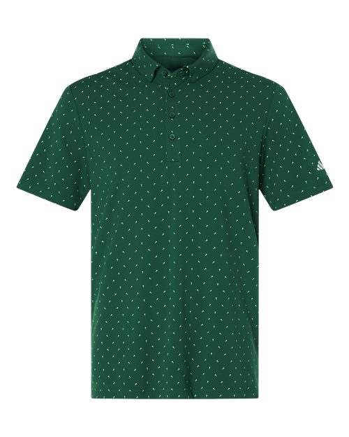 Adidas Men's Ultimate365 Micro Print Polo - A2028 - EMBROIDERED