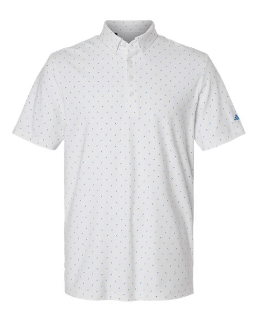 Adidas Men's Ultimate365 Micro Print Polo - A2028 - EMBROIDERED