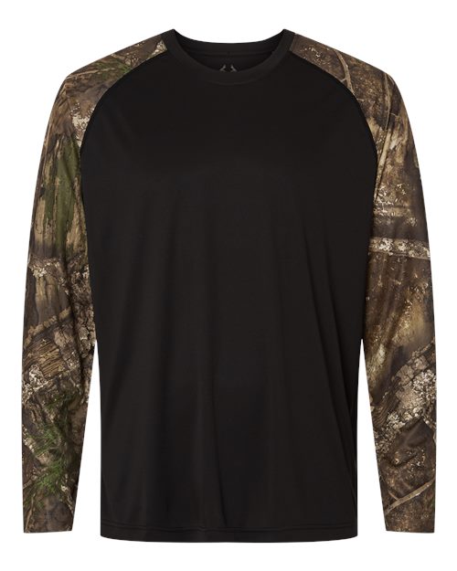 RealTree Unisex Realtree(R) Performance Colorblocked Long Sleeve T-Shirt - RT3104 - EMBROIDERED