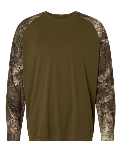 RealTree Unisex Realtree(R) Performance Colorblocked Long Sleeve T-Shirt - RT3104 - EMBROIDERED