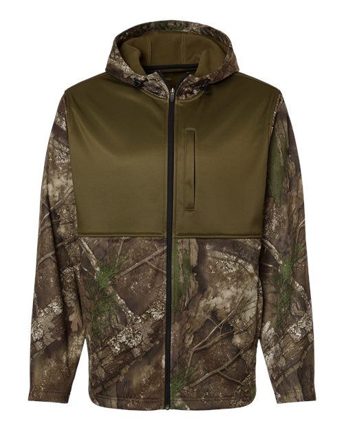 RealTree Unisex Realtree(R) Performance Colorblocked Full-Zip Hooded Sweatshirt - RT5204 - EMBROIDERED