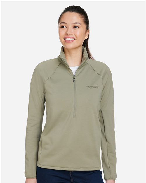 Marmot Women's Leconte Half-Zip Pullover - M15391 - EMBROIDERED