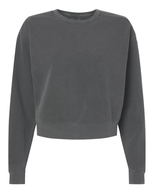 Comfort Colors Women's Garment-Dyed Mid-Length Crewneck Sweatshirt - 1566L - EMBROIDERED