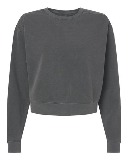 Comfort Colors Women's Garment-Dyed Mid-Length Crewneck Sweatshirt - 1566L - EMBROIDERED