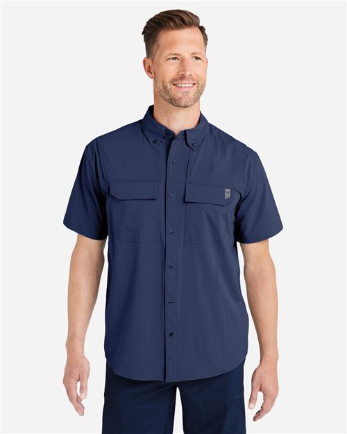 HUK Men's Creekbed Short Sleeve Shirt - H150183 - EMBROIDERED