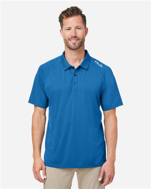 HUK Men's LoPro Solid Performance Polo - H12L005 - EMBROIDERED
