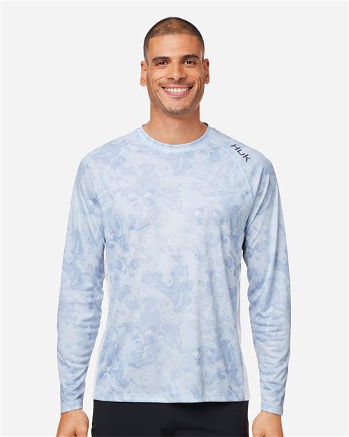 HUK Unisex LoPro Camo Long Sleeve T-Shirt - H12L003 - EMBROIDERED