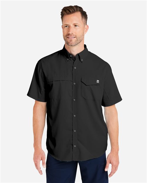 HUK Men's Tide Point Short Sleeve Shirt - H150171 - EMBROIDERED
