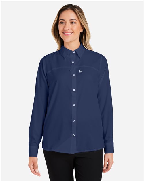 HUK Women's Tide Point Shirt - H615006 - EMBROIDERED