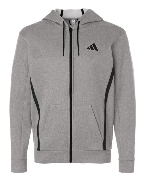 Adidas Men's Game & Go Fleece Full-Zip Hooded Sweatshirt - AT208 - EMBROIDERED