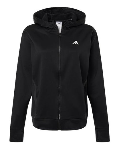 Adidas Women's Game & Go Fleece Full-Zip Hooded Sweatshirt - AT209 - EMBROIDERED
