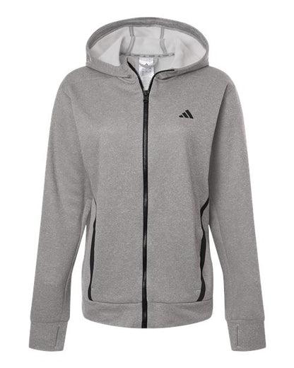 Adidas Women's Game & Go Fleece Full-Zip Hooded Sweatshirt - AT209 - EMBROIDERED
