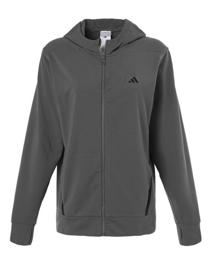 Adidas Women's Game & Go Fleece Full-Zip Hooded Sweatshirt - AT209 - EMBROIDERED