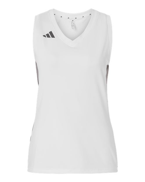 Adidas Women's Quickset V-Neck Sleeveless Jersey - AT120 - EMBROIDERED