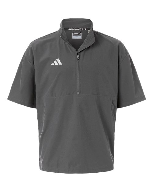 Adidas Men's Short Sleeve Quarter-Zip Pullover - AT505 - EMBROIDERED