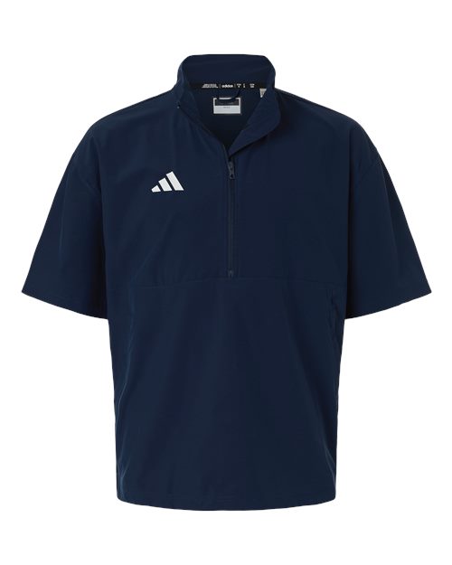 Adidas Men's Short Sleeve Quarter-Zip Pullover - AT505 - EMBROIDERED