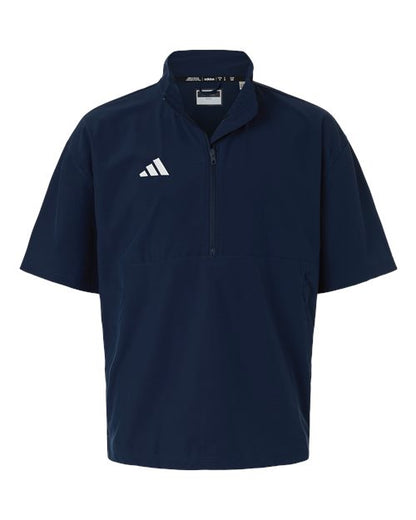 Adidas Men's Short Sleeve Quarter-Zip Pullover - AT505 - EMBROIDERED