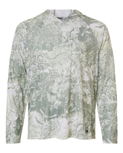 HUK Men's Pursuit Mossy Oak Printed Hooded Long Sleeve T-Shirt - H12L0047 - EMBROIDERED