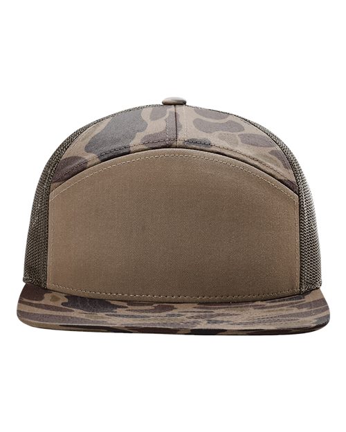 Richardson Printed Seven-Panel Trucker Cap - 168P - EMBROIDERED