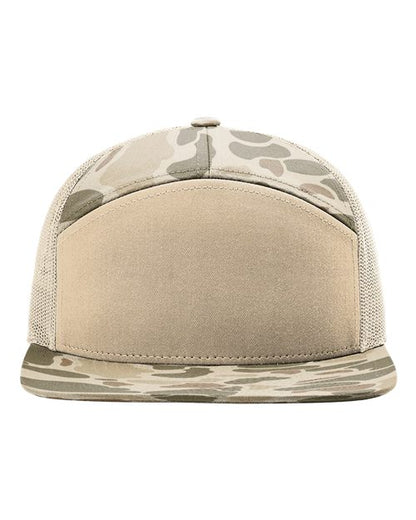 Richardson Printed Seven-Panel Trucker Cap - 168P - EMBROIDERED