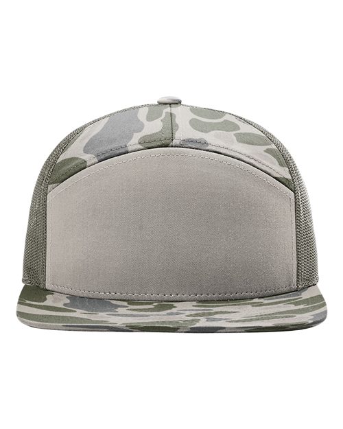 Richardson Printed Seven-Panel Trucker Cap - 168P - EMBROIDERED