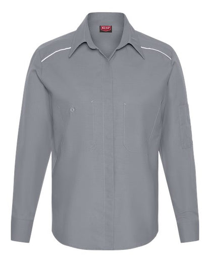 Red Kap Women's Airflow Long Sleeve Work Shirt - SP5A - EMBROIDERED