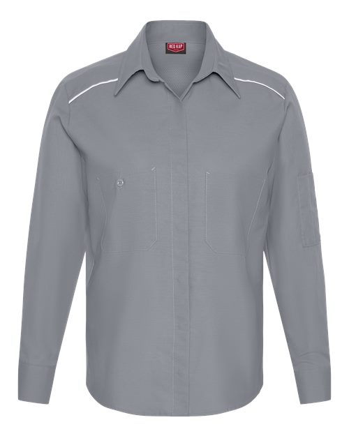 Red Kap Women's Airflow Long Sleeve Work Shirt - SP5A - EMBROIDERED