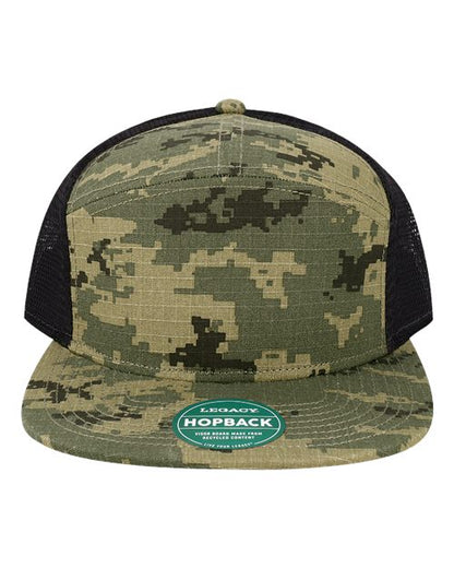 LEGACY Hopback Seven-Panel Trucker Cap - H7FB - EMBROIDERED
