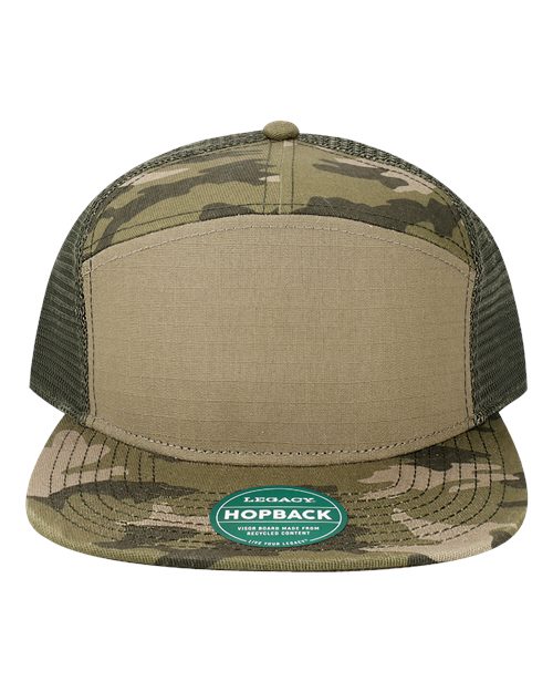LEGACY Hopback Seven-Panel Trucker Cap - H7FB - EMBROIDERED