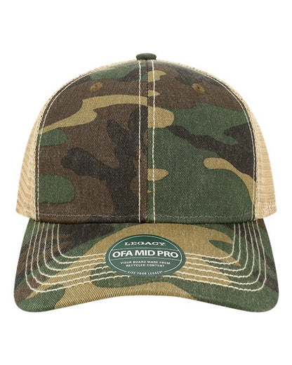 LEGACY Old Favorite Mid Pro Trucker Cap - OFMPS - EMBROIDERED