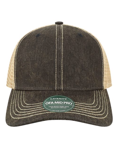 LEGACY Old Favorite Mid Pro Trucker Cap - OFMPS - EMBROIDERED